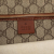 Gucci B Gucci Brown Beige Coated Canvas Fabric GG Supreme Web Tote Italy