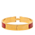 Hermès B Hermès Red with Gold Enamel Other Narrow Clic H Bracelet PM France