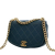 Chanel B Chanel Blue Peacock Calf Leather Mini Quilted skin Underline Flap Italy
