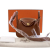 Hermès A Hermès Brown Calf Leather Mini Clemence Lindy 20 France