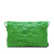 Bottega Veneta AB Bottega Veneta Green Calf Leather Maxi Paper skin Intrecciato Cassette Crossbody Italy