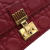 Christian Dior B Dior Red Lambskin Leather Leather Lambskin Cannage DiorAddict Wristlet Clutch Italy