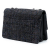 Chanel B Chanel Black Tweed Fabric Large Quilted Beauty Lock Flap Italy
