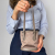 Louis Vuitton Bucket Mini Satin & Leather Bucket Handbag Taupe