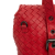 Bottega Veneta AB Bottega Veneta Red Nappa Leather Leather Nappa Intrecciato Flap Satchel Italy