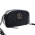 Gucci AB Gucci Black Calf Leather Small GG Marmont Matelasse Aria Crossbody Italy