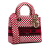 Christian Dior AB Dior Red with White Canvas Fabric DiorAmour Medium Embroidered Dots Lady D Lite Italy