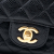 Chanel Classic Double Flap Medium Caviar Leather Matelassè Shoulder Bag Black