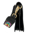Etro Rainbow Leather Flap Shoulder Bag Black