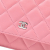 Chanel WOC Lambskin Leather Quilted Flap Crossbody Pink