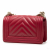Chanel Boy Small Leather Chevron Flap Shoulder Bag Red