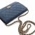 Chanel Boy Caviar Leather Quilted Wallet on Chain Crossbody Blue