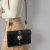Gucci Rajah Small Striped Leather 2-Ways Flap Shoulder Bag Black