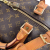 Louis Vuitton Keepall 60 Canvas Weekender Shoulder Bag Brown