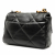 Chanel 19 Medium Lambskin Leather Matelassè Flap Handbag Black