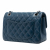 Chanel Classic Double Flap Small Lambskin Leather Matelassè Shoulder Bag Blue