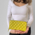 Chanel Long Zip Around Wallet Quilted Lambskin Leather Yellow