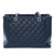 Chanel GST Quilted Caviar Leather Shopper Bag Blue