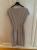 Max Mara Robe en jersey beige et blanc
