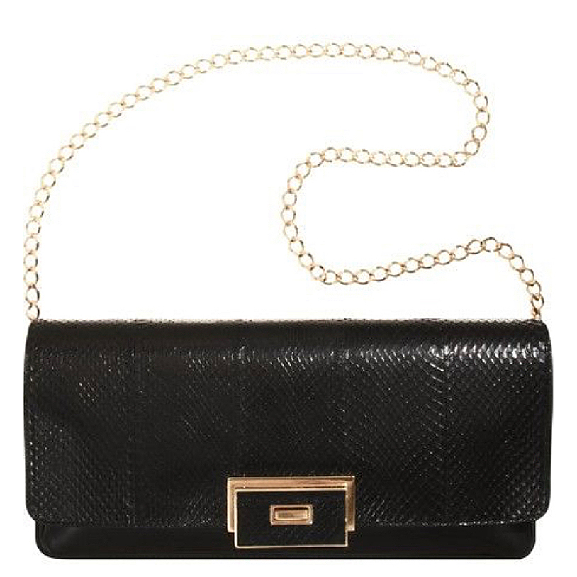Lanvin Snake OTYLIE  Shoulder Bag -Black