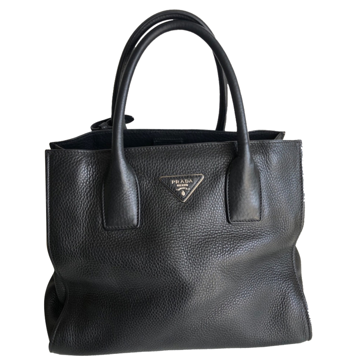 Prada Black grained leather bag