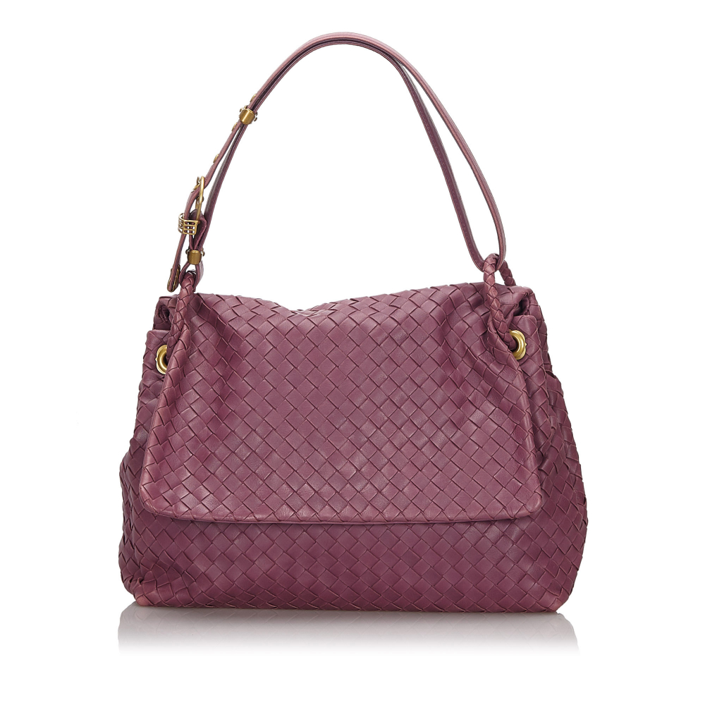 Bottega Veneta Intrecciato Flap Shoulder Bag