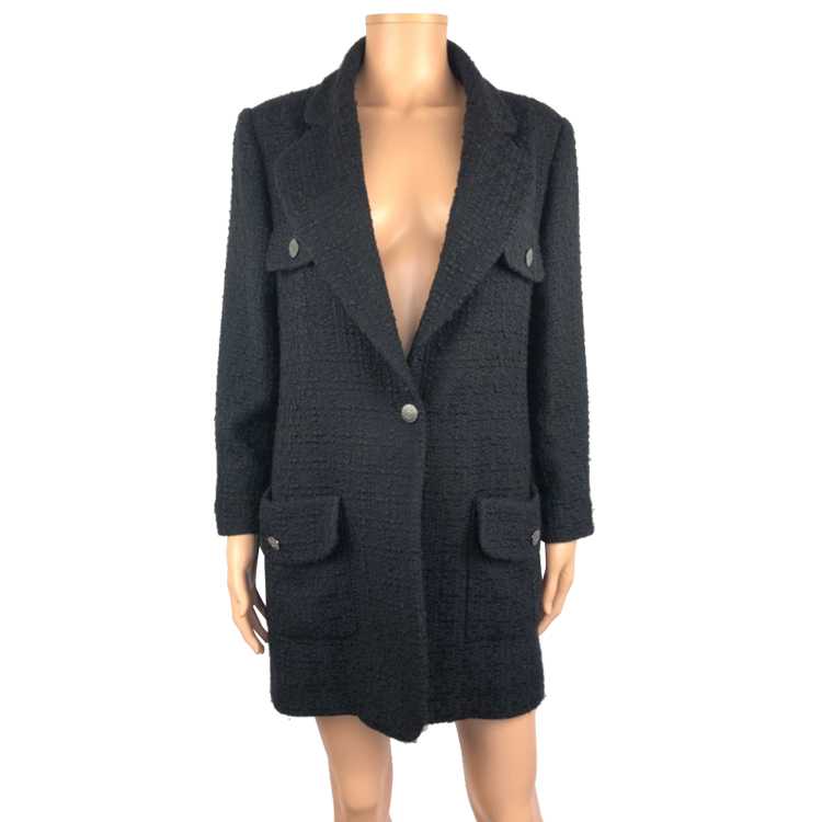 Chanel Black wool coat