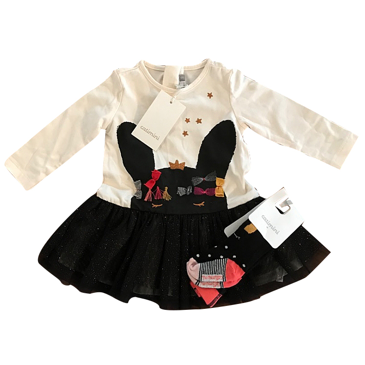 Catimini kleid und Strumpfhose