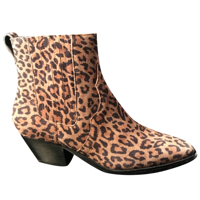 Ash Bottine en daim imprimé léopard