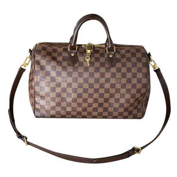 Speedy 30 LOUIS VUITTON Brown damier leather bag  VALOIS VINTAGE PARIS