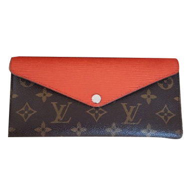 Louis Vuitton Portefeuille en cuir Epi couleur orange  & Monogram