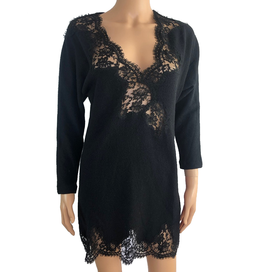 Ermanno Scervino Wool and lace dress