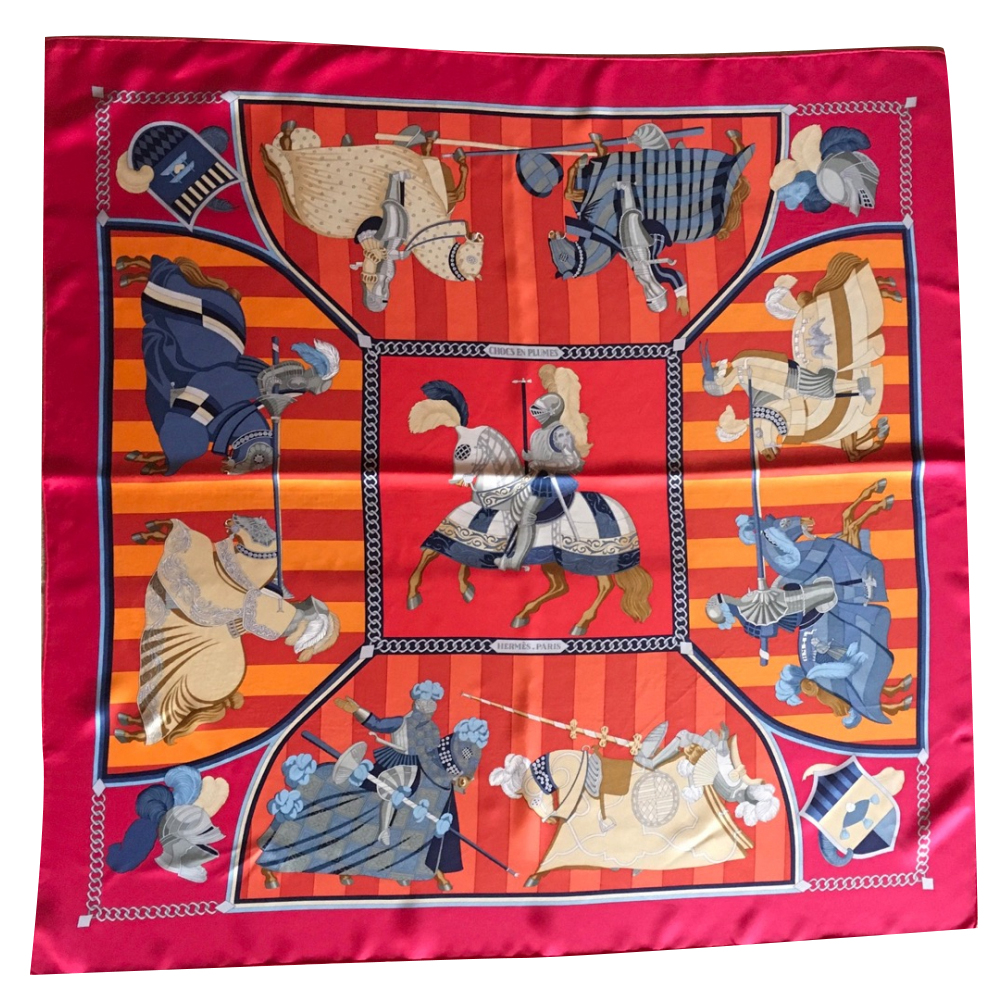 Hermès Carré chocs en plumes