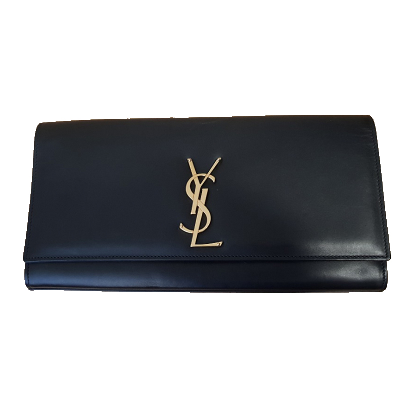 Saint Laurent Klassische Leder-Clutch mit Monogramm