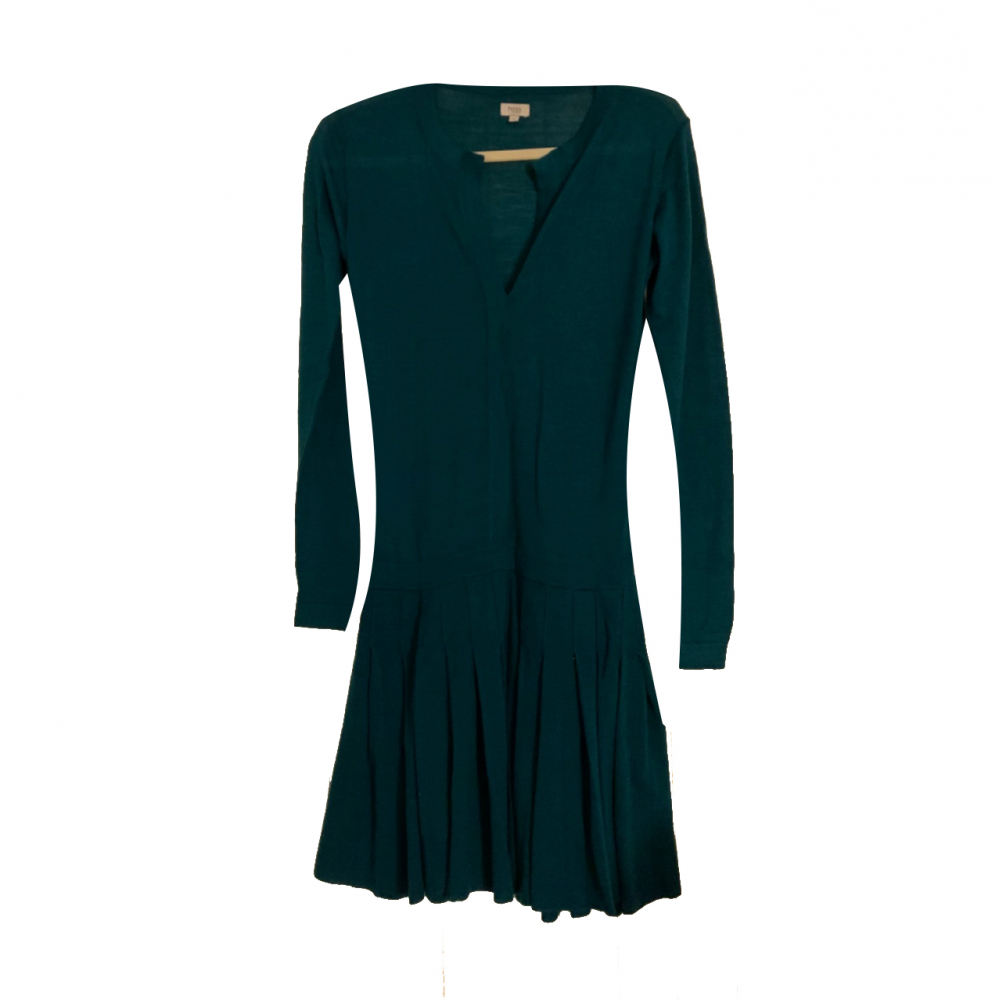 Hoss Intropia Emerald green woollen dress