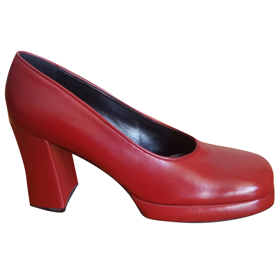 Sergio Rossi Red leather Heels