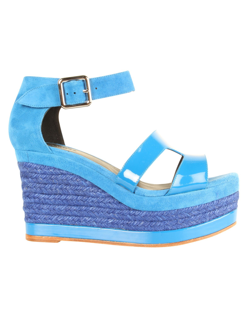 Hermès Electric Blue Ilana Espadrille Wedges