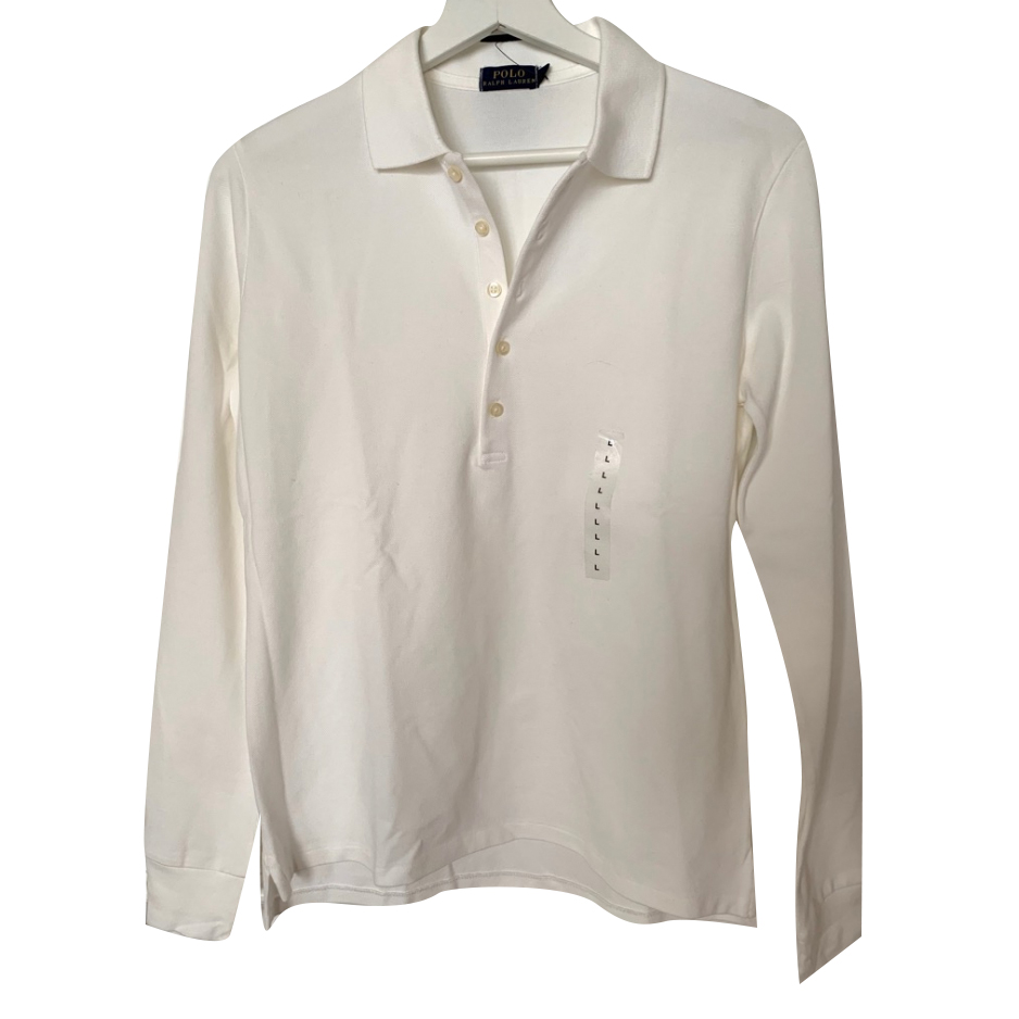 Polo Ralph Lauren long sleeve white polo shirt