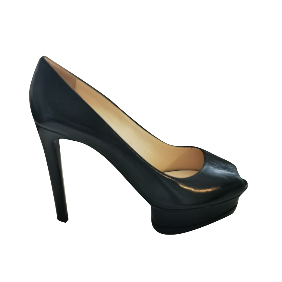 Giorgio Armani Escarpin noir talon avec platforme