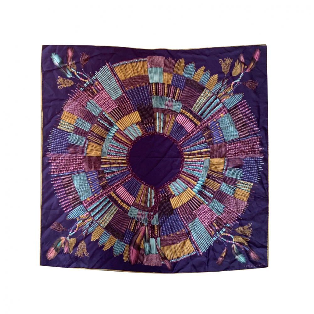 Longchamp Carré de soie Massaï