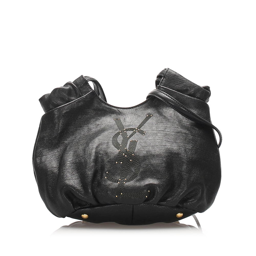 AB YSL Black Calf Leather Crossbody Bag France Saint Laurent