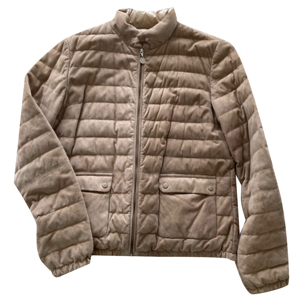 Moncler Down vest suede/doudoune en daim