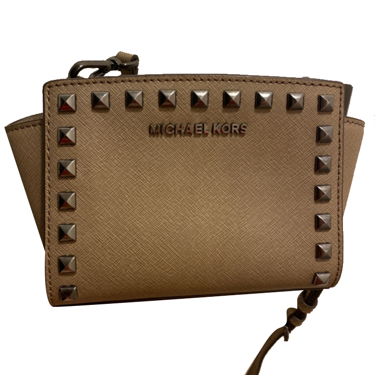 Michael Kors Beige Nieten Crossbody Tasche