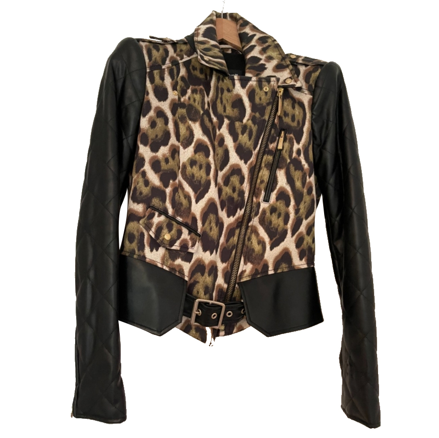 Just Cavalli Cavalli fabric and leather jacket