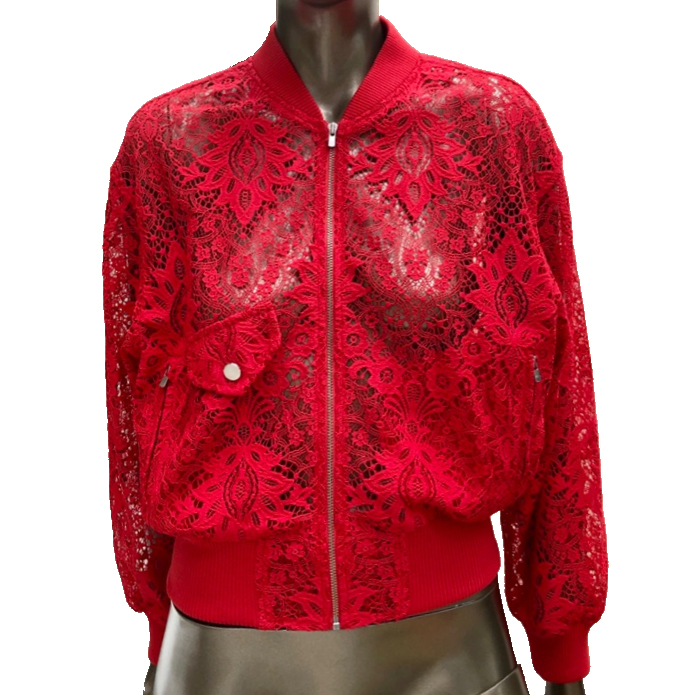 Maje Bomber en dentelle