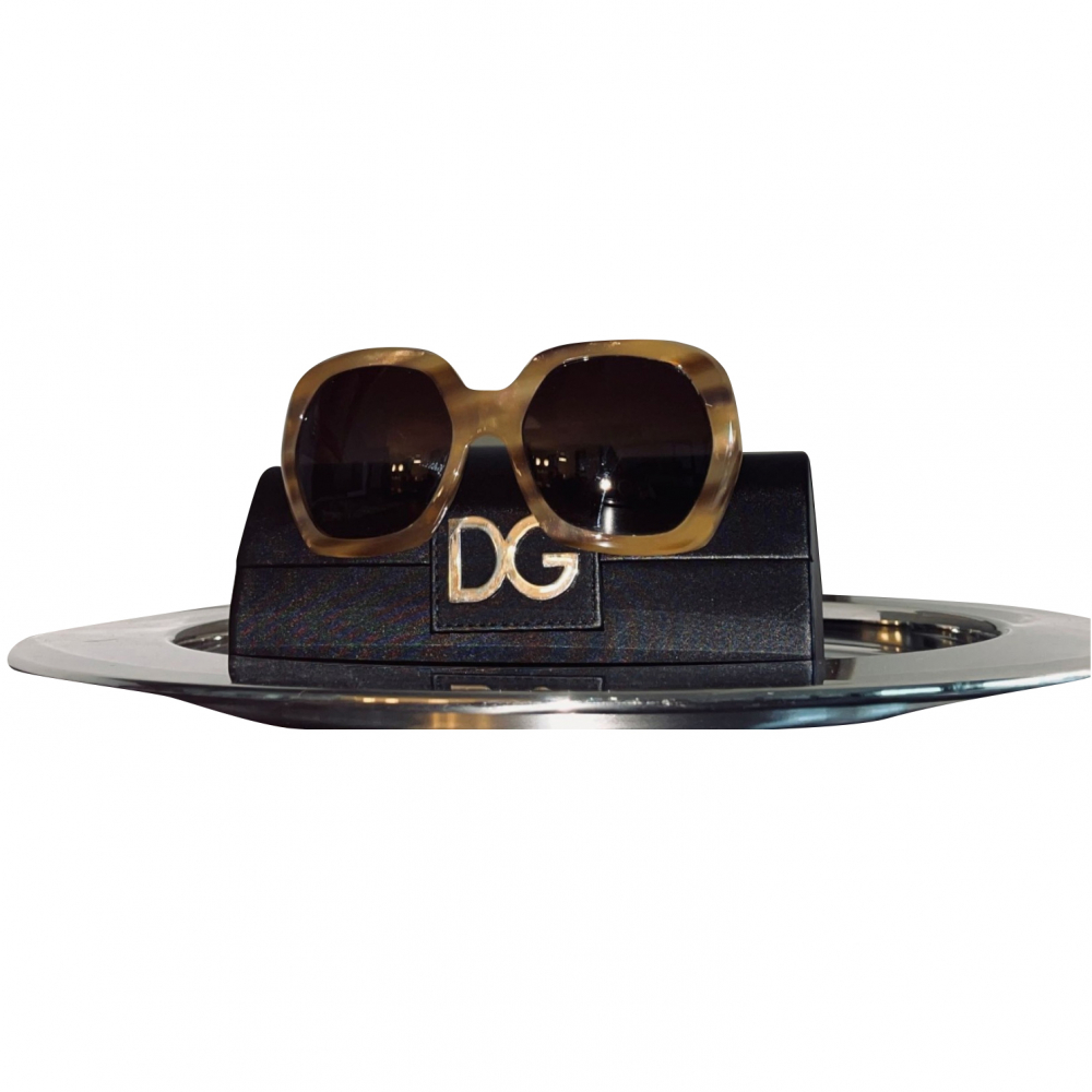 Dolce & Gabbana Oversized Horn Frame Ombre Gradient Lenses Sunglasses