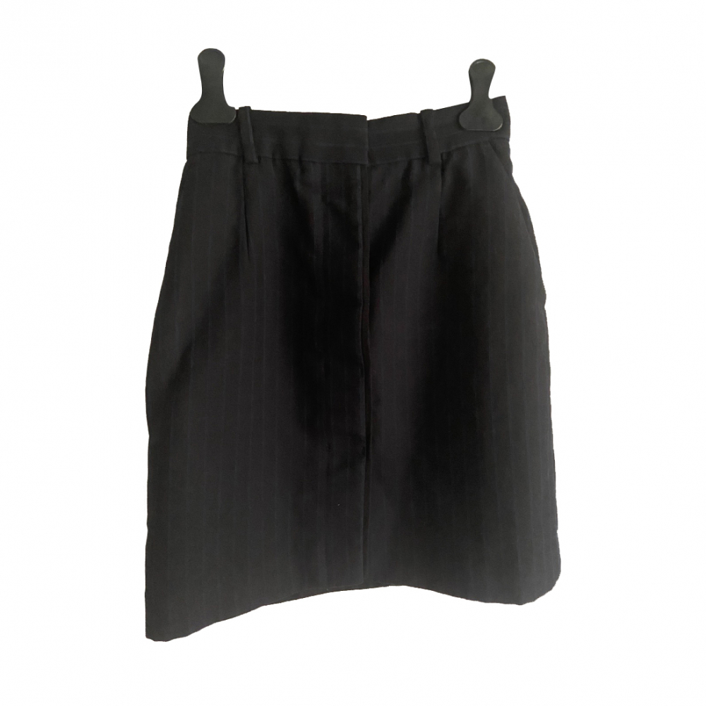 Sandro Jupe bleu marine à rayures bleu clairs