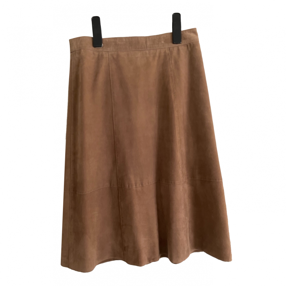 Sézane Jupe droite en daim