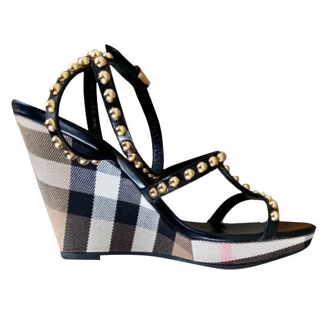 Burberry Studded wedge sandals