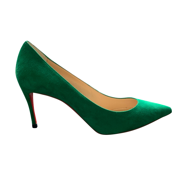 Christian Louboutin Escarpins vert suede